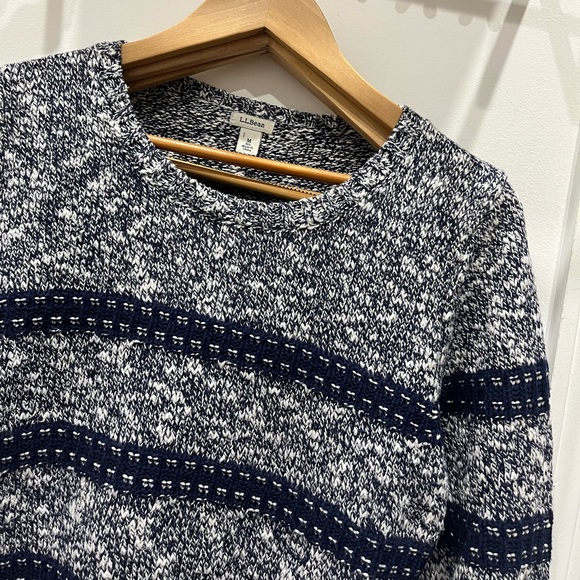 LL BEAN Knit Striped Sweater - Picture 3 of 5